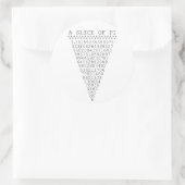 Eine Folie mit Pi-Präsentation Runder Aufkleber (Tasche)