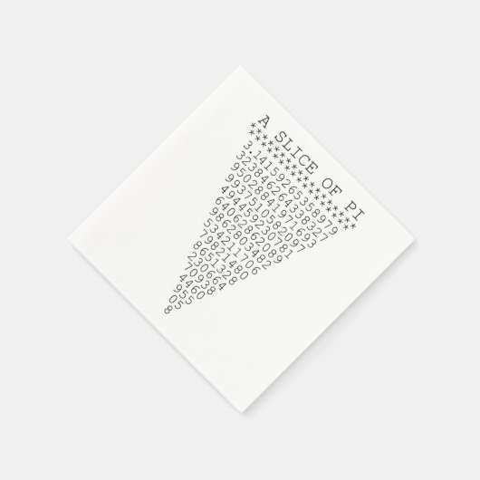 Eine Folie mit Pi-Präsentation Serviette (Ecke)