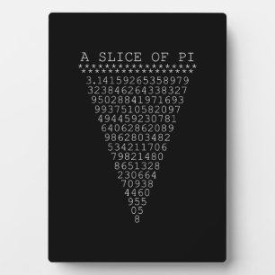 Eine Folie mit Pi-Typografie Fotoplatte