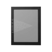 Eine Folie mit Pi-Typografie Notizblock (Rotiert)