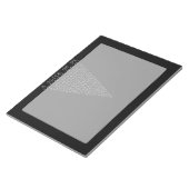 Eine Folie mit Pi-Typografie Notizblock (angewinkelt)