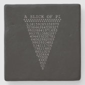 Eine Folie mit Pi-Typografie Steinuntersetzer (Vorderseite)