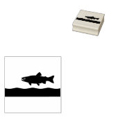 Eine Forelle im Fluss Gummistempel (Stempel)