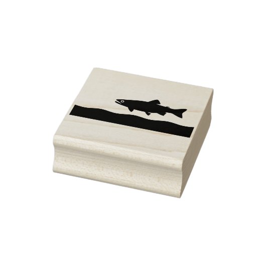 Eine Forelle im Fluss Gummistempel (Stempel)