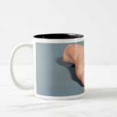 Eine Form der Hand von Frederic Chopin Zweifarbige Tasse (Links)