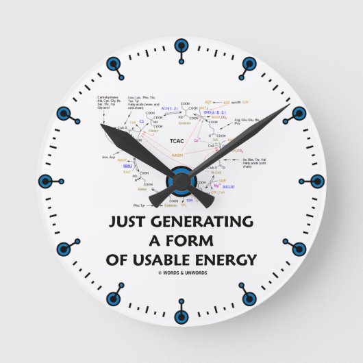 Eine Form der verwendbaren Energie (Krebs) gerade, Runde Wanduhr (Vorderseite)