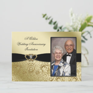 Eine Foto-Einladung zum 50. Hochzeitstag Einladung