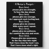 Eine Foto-Plaque für Krankenpfleger mit Easel Fotoplatte (Vorderseite)