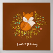 Eine Fox-Day-Wand drucken | Fox Wall Print Poster (Vorne)