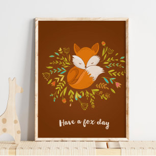 Eine Fox-Day-Wand drucken Fox Wall Print Poster