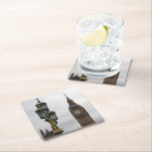 Eine Frage der Perspektive - London - Big Ben Unte Rechteckiger Pappuntersetzer (Vor Ort)