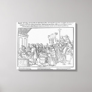 Eine Frage zu einem Mintmaker, c.1500 Leinwanddruck