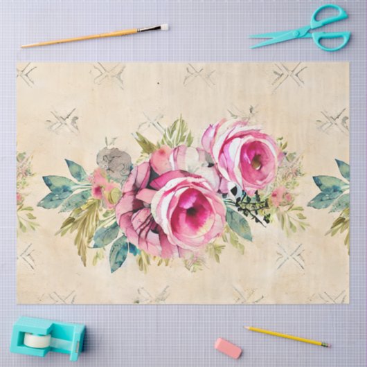 Eine französische Design-Serie 10 Seidenpapier (Basteln)