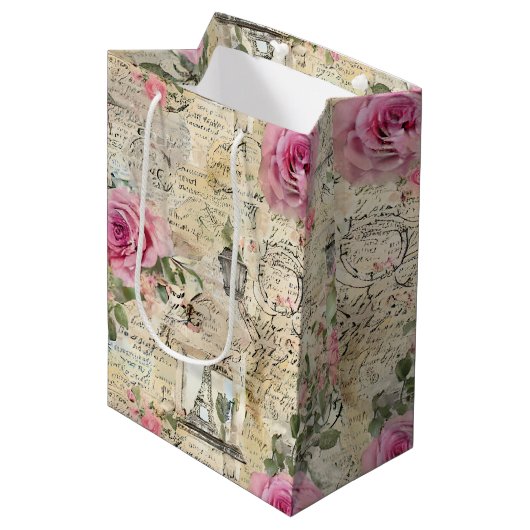 Eine französische Design-Serie 1 Mittlere Geschenktüte (Vorderseite Schrägansicht)