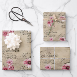 Eine französische Design-Serie 20 Geschenkpapier Set