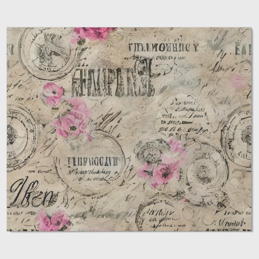 Eine französische Design-Serie 24 Geschenkpapier (Flach)