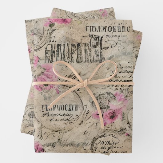 Eine französische Design-Serie 24 Geschenkpapier Set (Beispiel)