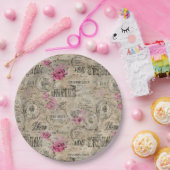 Eine französische Design-Serie 24 Pappteller (Party)