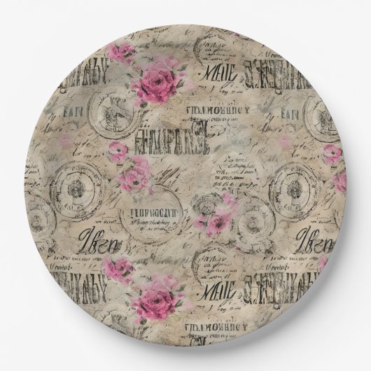 Eine französische Design-Serie 24 Pappteller (Vorderseite)