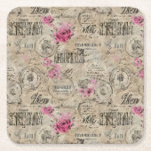 Eine französische Design-Serie 24 Rechteckiger Pappuntersetzer (Vorderseite)