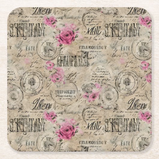 Eine französische Design-Serie 24 Rechteckiger Pappuntersetzer (Vorderseite)