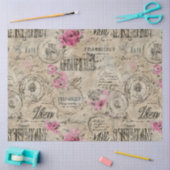 Eine französische Design-Serie 24 Seidenpapier (Basteln)