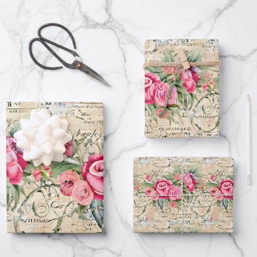 Eine französische Design-Serie 26 Geschenkpapier Set (Vorderseite)