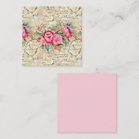 Eine französische Design-Serie 26 Quadratische Visitenkarte (Vorne/Hinten)