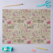 Eine französische Ephemera Design Series 4 Seidenpapier (Basteln)