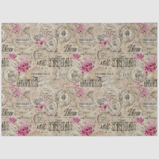 Eine französische Ephemera Design Series 4 Seidenpapier (Vorderseite)