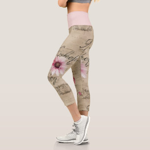 Eine französische Ephemera-Designreihe 20 Capri Leggings