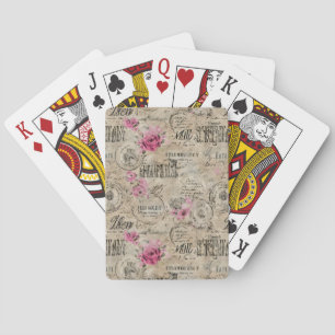 Eine französische Ephemera-Designreihe 24 Spielkarten