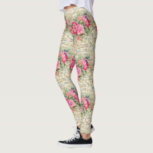 Eine französische Ephemera-Designreihe 26 Leggings