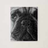 Eine französische Schwarzweiss-Bulldogge Puzzle (Vertikal)