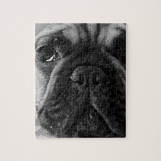 Eine französische Schwarzweiss-Bulldogge Puzzle (Vertikal)