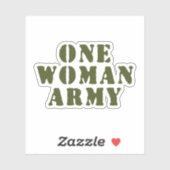 EINE FRAU ARMY AUFKLEBER (Blatt)