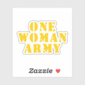 EINE FRAU ARMY AUFKLEBER (Blatt)