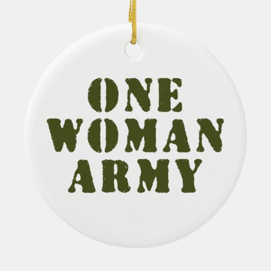 EINE FRAU ARMY KERAMIK ORNAMENT (Hinten)