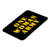 EINE FRAU ARMY MAGNET (Linke Seite)