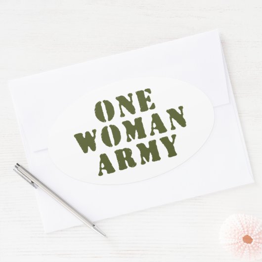 EINE FRAU ARMY OVALER AUFKLEBER (Umschlag)