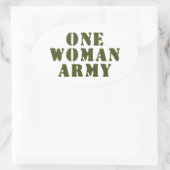 EINE FRAU ARMY OVALER AUFKLEBER (Tasche)