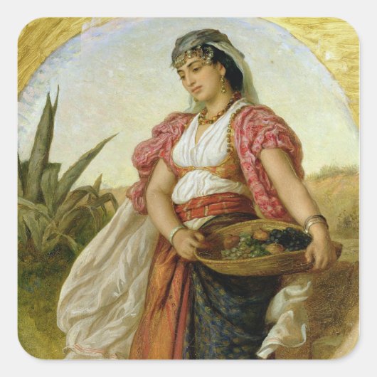 Eine Frau aus Algier, 1871 Quadratischer Aufkleber (Vorderseite)