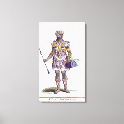 Eine Frau aus Honduras, 1780 (farbige Gravur) Leinwanddruck (Vorderseite)