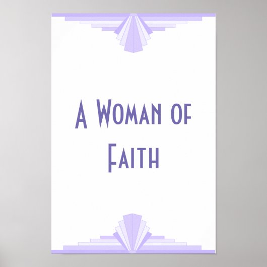 Eine Frau des Glaubenplakats Poster (Vorne)