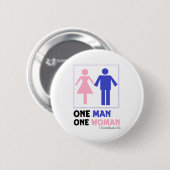 Eine Frau des Mann-einer Button (Vorne & Hinten)