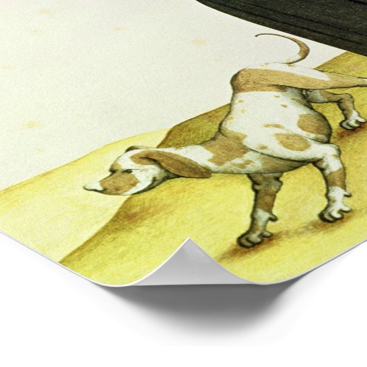 Eine Frau, die auf ihrem Kopf ein Fach Obst trägt Poster (Ecke)