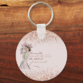 Eine Frau, die den Herrn fürchtet, spricht 31 Gel  Schlüsselanhänger (Vorderseite)