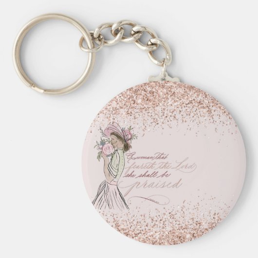 Eine Frau, die den Herrn fürchtet, spricht 31 Gel Schlüsselanhänger (Vorne)