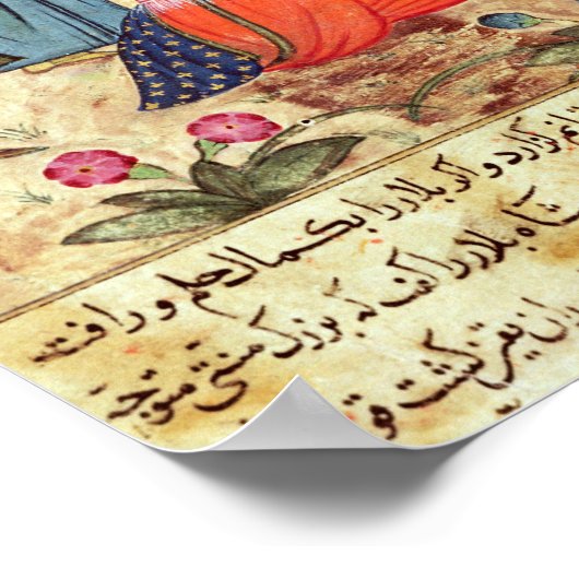 Eine Frau, die den Sultan beseelt Poster (Ecke)