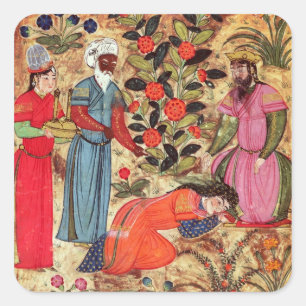 Eine Frau, die den Sultan beseelt Quadratischer Aufkleber